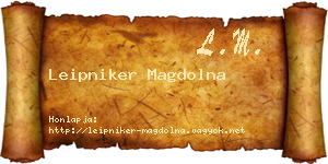 Leipniker Magdolna névjegykártya